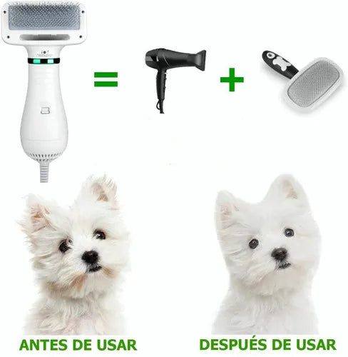 Peine Secador 2 en 1 para Perros y Gatos